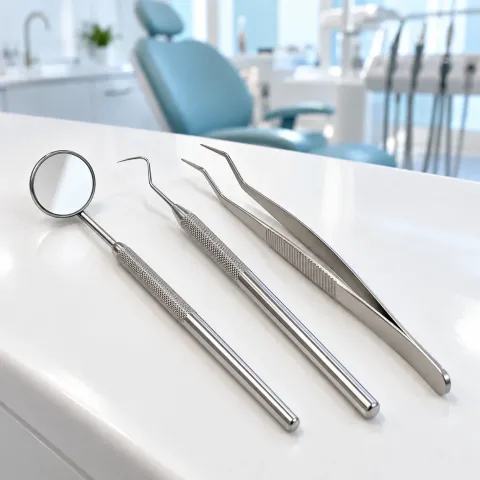 Kit Clínico Inox Espelho, Sonda Exploradora e Pinça
