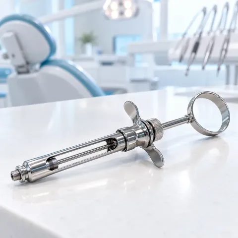 Seringa Carpule Inox com Refluxo